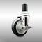 Service Caster 4 Inch 316SS Black Polyurethane Swivel 1-5/8 Inch Expanding Stem Caster Brake SCC-SS316EX20S414-PPUB-BLK-TLB-158 - alternate 1